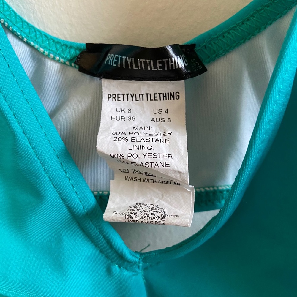 PrettyLittleThing Teal Bikini Top - Picture 4 of 7